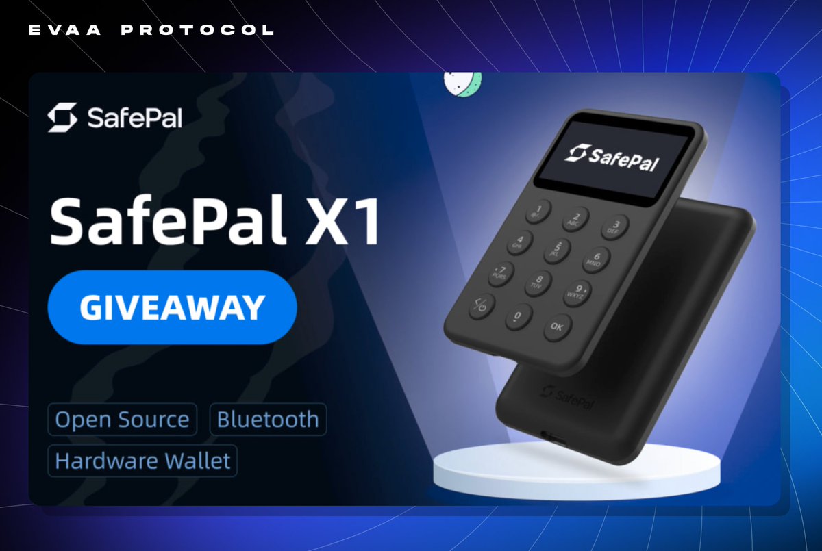 Your crypto deserves top-tier protection, and here’s your chance to get it! 

<a href="/evaaprotocol/">EVAA Protocol</a> has joined forces with <a href="/iSafePal/">SafePal - Crypto Wallet</a> to give away a SafePal X1 hardware wallet. 

This is the perfect tool to keep your assets secure while you explore DeFi and the Web3 world.
Don’t miss out,