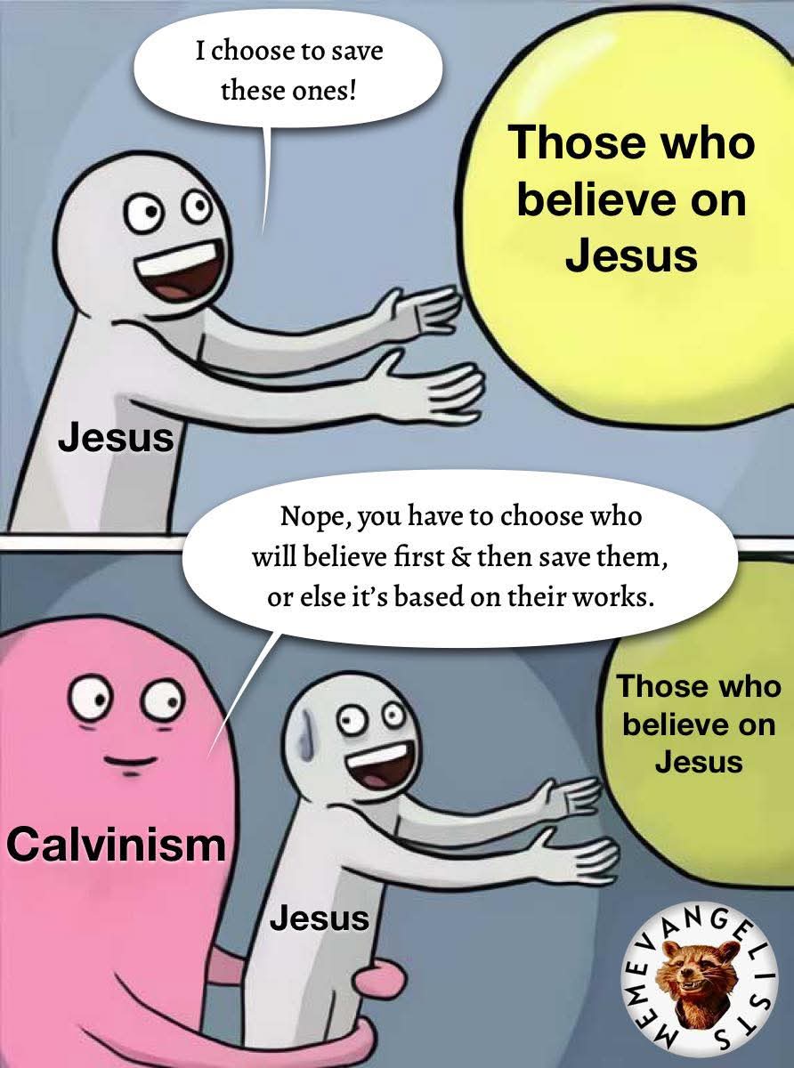 The actual sovereign in Calvinism are the Calvinists, because they're the ones who tell God/Jesus what to think and how to act.