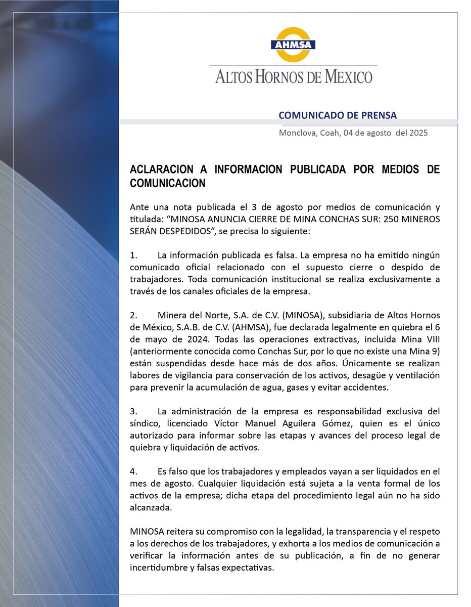 AHMSA tweet media