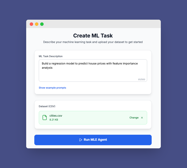 robiscoding's tweet image. Teaching myself google&apos;s new MLE-STAR agent by building a tiny app that takes your plain-language prompt &amp;amp; dataset and returns a full ML pipeline + trained model. Learning a lot, can’t wait to share more! 🚀