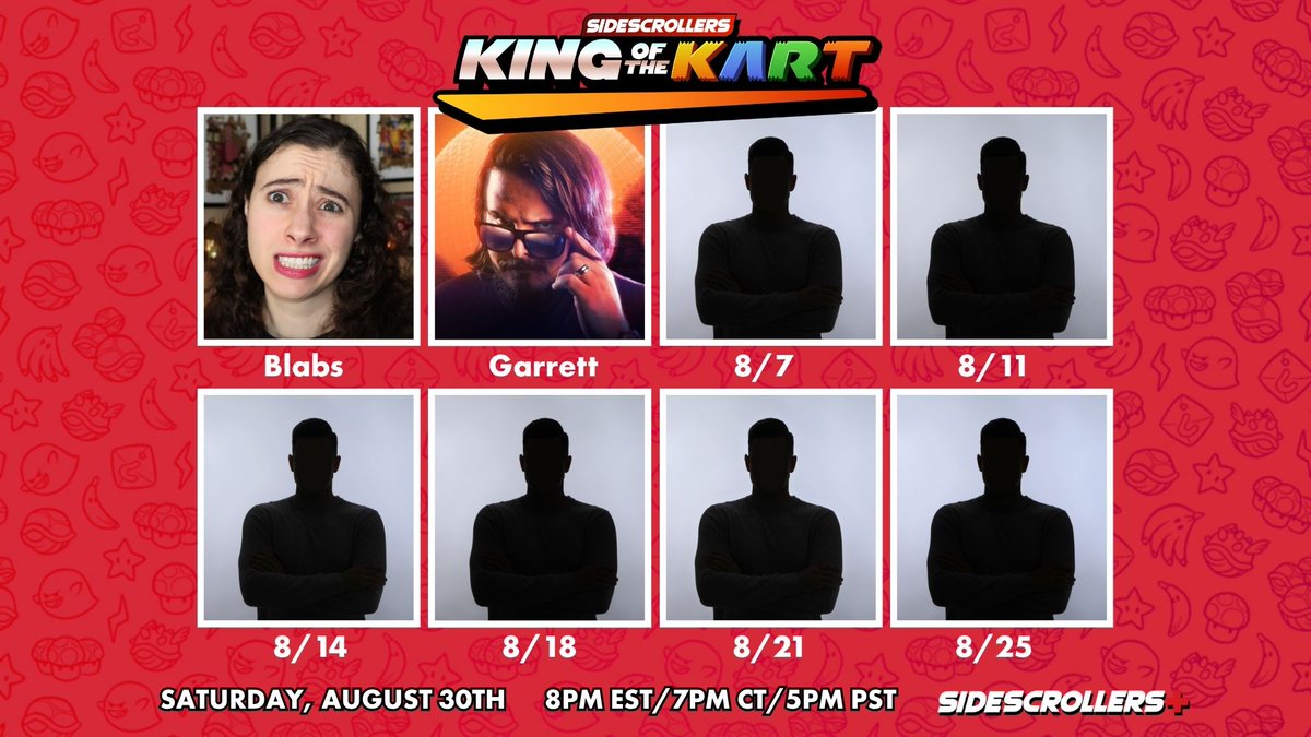 Side Scrollers Podcast (@sidescrollerpod) on Twitter photo CONTESTANT REVEAL‼️
He conquered the couch.
He bathed in victory.
And now he’s trading fists for kart wheels.
<a href="/QTRBlackGarrett/">1/4 Black Garrett</a>, the King of the Couch himself, enters KING OF THE KART 👑
He’s not just playing. He’s defending the throne 🔥 CONTESTANT REVEAL‼️
He conquered the couch.
He bathed in victory.
And now he’s trading fists for kart wheels.
<a href="/QTRBlackGarrett/">1/4 Black Garrett</a>, the King of the Couch himself, enters KING OF THE KART 👑
He’s not just playing. He’s defending the throne 🔥