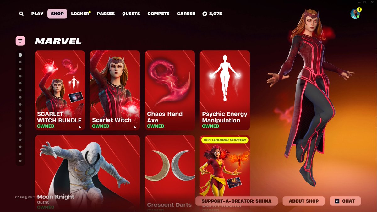 WANDA MAXIMOFF IS BACK AFTER 1 YEAR 🔥

GET HER HERE: fortnite.com/item-shop?crea…

Use Code "Shiina" to support me, thank you!! ❤️ #EpicPartner