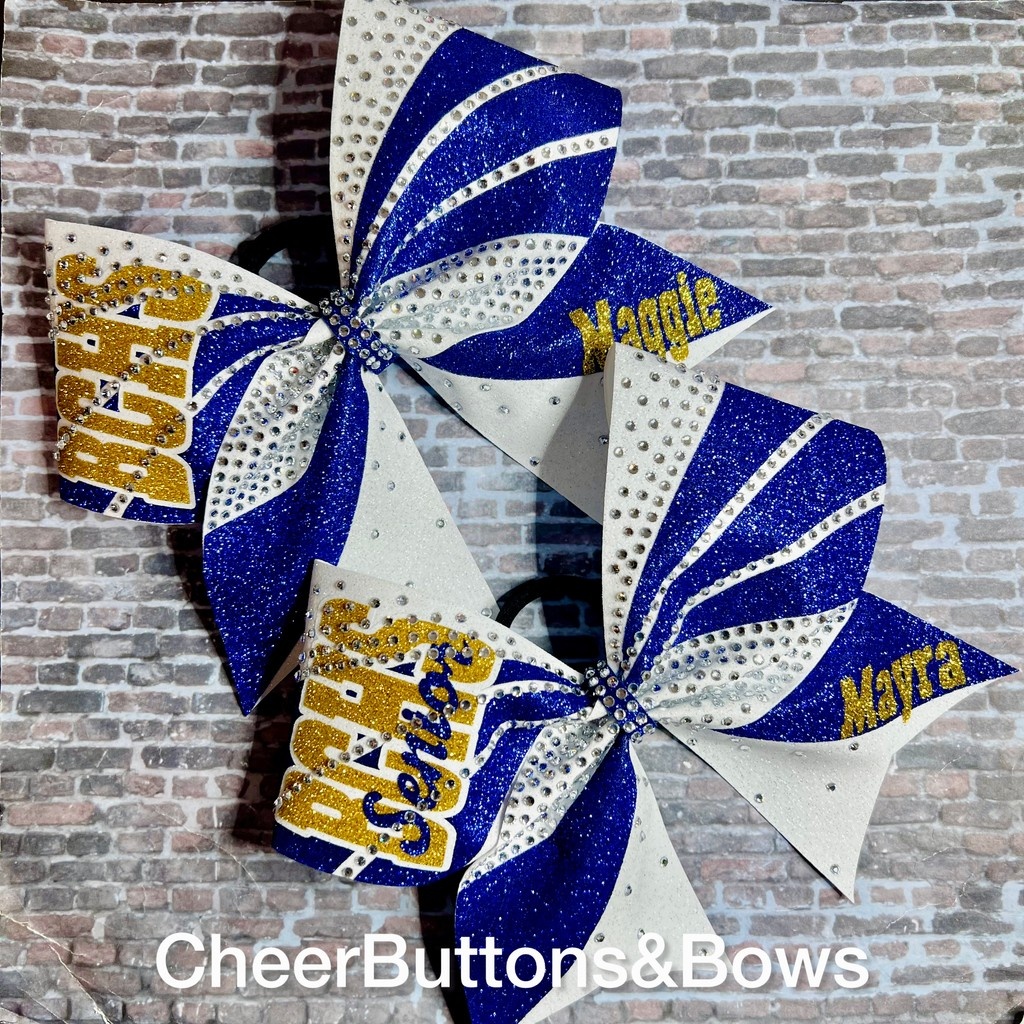 Benton High School, Iowa 💙💛 Team Bows and Senior Bows. Best wishes to Seniors Belle, Emma, Mayra, Bale and Aves for a fantastic Senior year🎓️