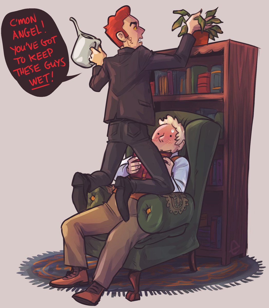 EnaBuns's tweet image. Coincidentally, the step stool was never seen again 🪜
#goodomensfanart #goodomens #aziraphalexcrowley #ineffablehusbands