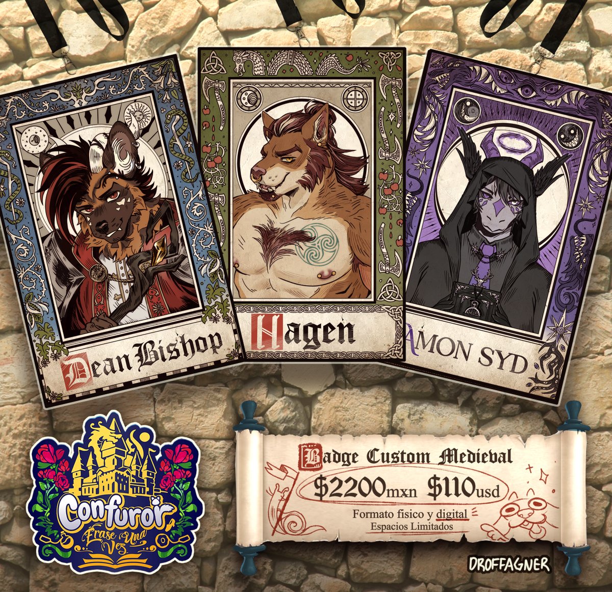 ⚔️ BADGE MEDIEVAL - CUPO LIMITADO⚔️

Manejo Badges fisicos, enmicados y con entrega en CONFUROR y tambien abro la opción de Badge digital a los que no vayan a asistir a la convención!

Aparta tu espacio: forms.gle/c4gZ8Epo2dqN5m…

Gracias por compartir!!! 🌞