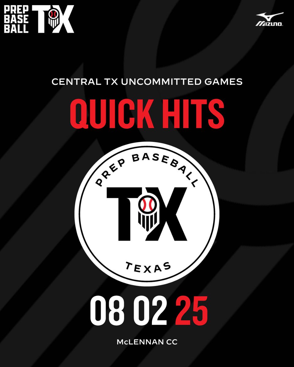 Prep Baseball Texas (@prepbaseball_tx) on Twitter photo 𝐂𝐞𝐧𝐭𝐫𝐚𝐥 𝐓𝐗 𝐔𝐧𝐜𝐨𝐦𝐦𝐢𝐭𝐭𝐞𝐝 𝐆𝐚𝐦𝐞𝐬: Quick Hits 📝
Scouting takeaways on some of the players that stood out at the Central TX Uncommitted Games on Saturday. <a href="/prepbaseball/">Prep Baseball</a>
1️⃣9️⃣ players mentioned👇
🔗: loom.ly/dZ65Itk 𝐂𝐞𝐧𝐭𝐫𝐚𝐥 𝐓𝐗 𝐔𝐧𝐜𝐨𝐦𝐦𝐢𝐭𝐭𝐞𝐝 𝐆𝐚𝐦𝐞𝐬: Quick Hits 📝
Scouting takeaways on some of the players that stood out at the Central TX Uncommitted Games on Saturday. <a href="/prepbaseball/">Prep Baseball</a>
1️⃣9️⃣ players mentioned👇
🔗: loom.ly/dZ65Itk
