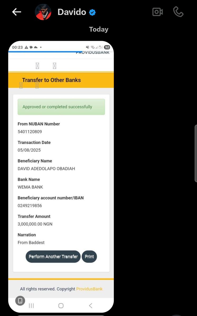 Omo, I just saw OBO in my DM right now. <a href="/davido/">Davido</a> dropped N3m. We now have more than we need for the surgery. 

Thank you, Baddest 🙏🏾