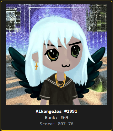 Wakaris (@_wakaris) on Twitter photo Alkangelos rarity ranks are out and my boy is Rank 69!!!
2x mint price, keep cooking <a href="/alkangelos/">Alkangelos</a> 🫡 Alkangelos rarity ranks are out and my boy is Rank 69!!!
2x mint price, keep cooking <a href="/alkangelos/">Alkangelos</a> 🫡