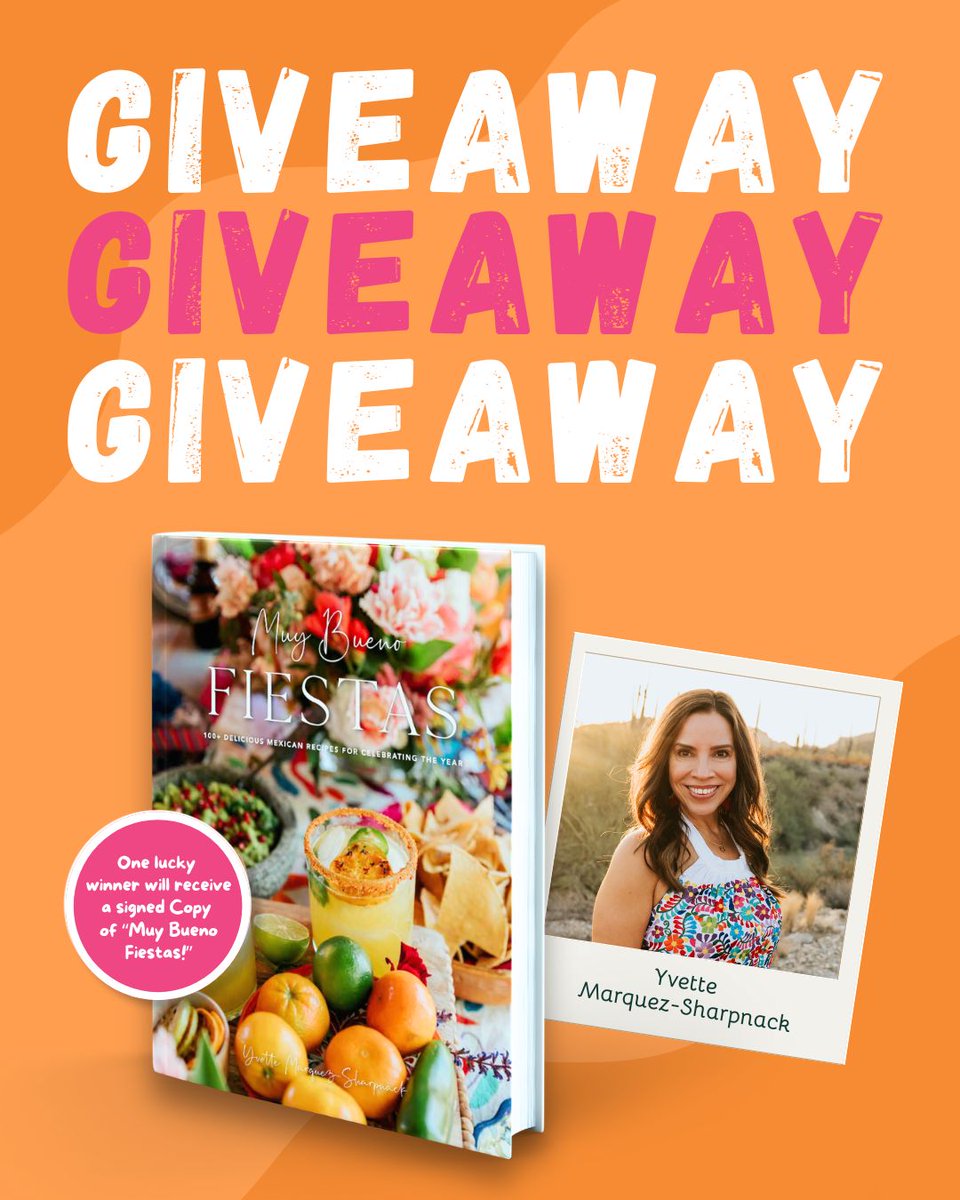 🔥 MUY BUENO #GIVEAWAY! 🌸📚

Win a signed copy of Muy Bueno Fiestas by El Paso native <a href="/MuyBuenoCooking/">Yvette Marquez</a>! 🥳🌮

To enter: instagram.com/p/DM86QTEurxW

#MuyBuenoFiestas #MuyBuenoCooking