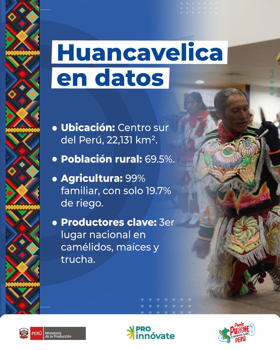ProInnovate_'s tweet photo. Huancavelica tiene un vínculo estrecho con ProInnóvate  del @MINPRODUCCION. A propósito de la celebración por sus 454 años de fundación te contamos el gran proyecto que lo estamos  financiando y apoyando técnicamente. 
#InnovaComoEllos 🧵 https://t.co/CDxaq07v48