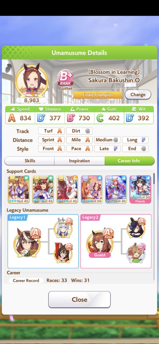 I'm sorry Bakushin 😭 but it had to be done 😅
Got that extra win for good measure (totally not just because I miscounted 👀)