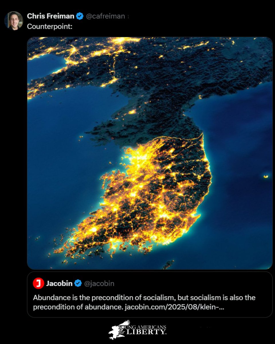 Ever wonder what it looks like when a country is split between capitalism and socialism?