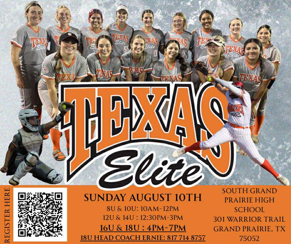 Mark your calendars!!
Our 4 2025 studs have moved on to play college ball and our 18U team needs to fill those roster spots!
Come on out for a chance to compete and #BeElite