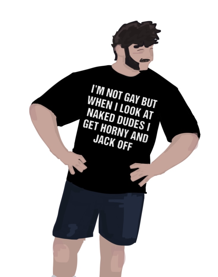 someone worse this fuckass shirt at the mall i had to draw it