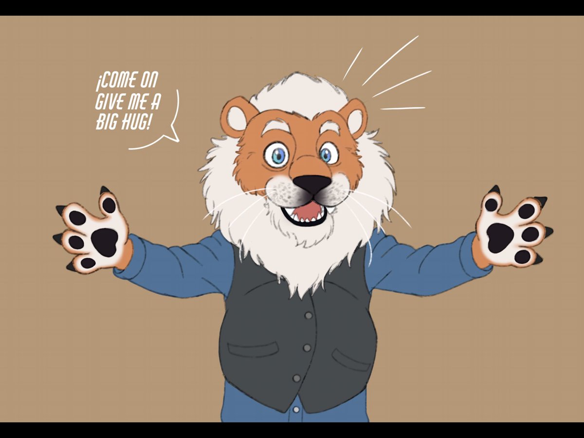 I still can’t believe how many of you guys can’t believe I answered your post or DMS. I’m just an old gray muzzle Lion that loves to spread Peace Love and Happiness throughout the furry fandom. So who wants to give Old Clayton a big hug?