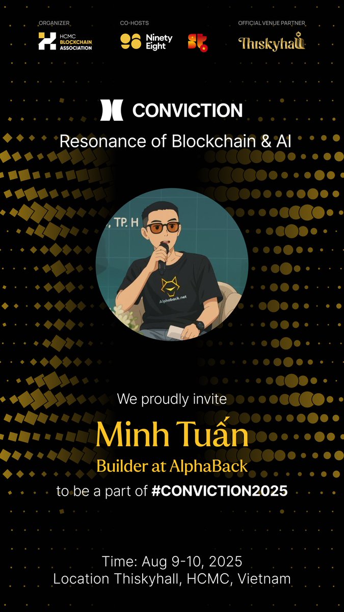 🔥 Tiếp tục đem về #Giveaway $100 cho ae cùng #CONVICTION 

- Sự kiện crypto lớn nhất mùa hè này tại Sài Gòn 💸

👉 Các bước tham gia lấy quà 100$ (5 người) giải thưởng tiền mặt usdt, dành riêng cho người tương tác tại post này.

Bước 1: Like, retweet bài viết