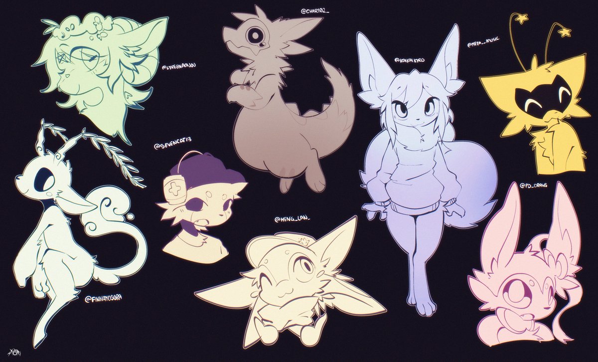 Doodles of various people