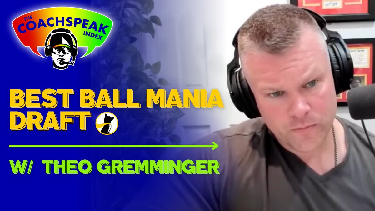 The Coachspeak Index (@coachspeakindex) on Twitter photo livestreaming schedule for this week’s Best Ball Mania drafts:
Wednesday, 2pm ET — Danny Heifetz (<a href="/Danny_Heifetz/">Danny Heifetz</a>)
Wednesday, 3pm ET — Megan Shoup (<a href="/megs08DFS/">Megan Shoup</a>)
Friday, 2pm ET — Jared Smola (<a href="/SmolaDS/">Jared Smola</a>)
Friday, 3pm ET — Theo Gremminger (<a href="/TheOGfantasy/">Theo Gremminger</a>)
youtube.com/@coachspeakind… livestreaming schedule for this week’s Best Ball Mania drafts:
Wednesday, 2pm ET — Danny Heifetz (<a href="/Danny_Heifetz/">Danny Heifetz</a>)
Wednesday, 3pm ET — Megan Shoup (<a href="/megs08DFS/">Megan Shoup</a>)
Friday, 2pm ET — Jared Smola (<a href="/SmolaDS/">Jared Smola</a>)
Friday, 3pm ET — Theo Gremminger (<a href="/TheOGfantasy/">Theo Gremminger</a>)
youtube.com/@coachspeakind…