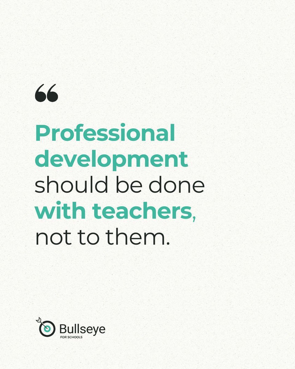Professional development works best when teachers help shape it.

Collaboration leads to more relevant, empowering, and impactful growth. 💡