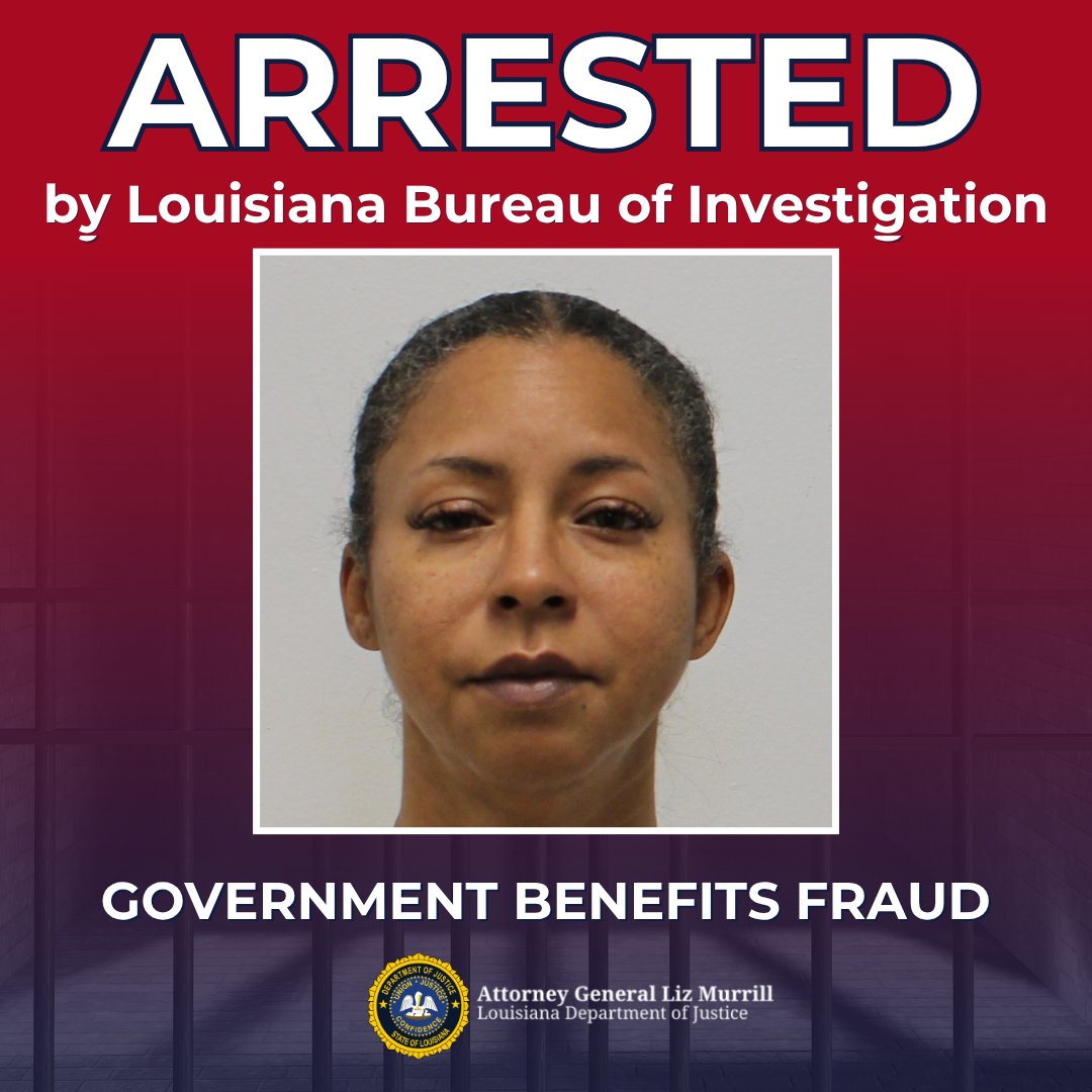 🚨🚨ANOTHER ONE: Daughter of deceased Louisiana teacher arrested by Louisiana Bureau of Investigation for fraudulently receiving more than $269,000 in retirement benefits
aglizmurrill.com/Article/312