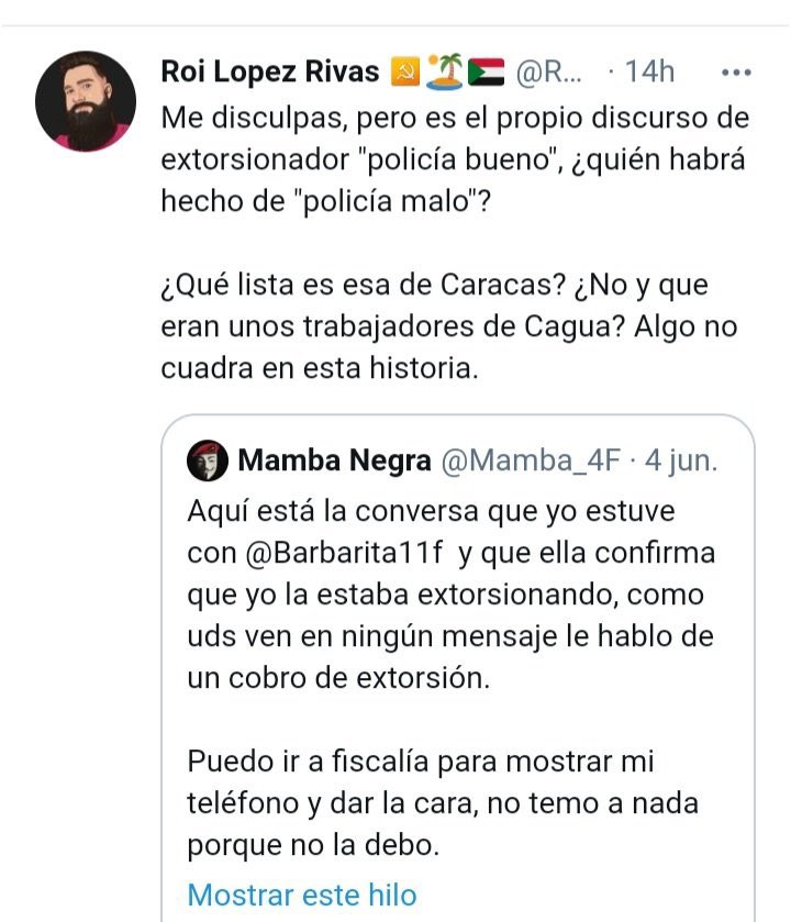 Por si no lo sabían:
En un live de TikTok le echaron grama al Capitán Salitre, con audios y todo.

Resulta que el “revolucionario” tiene una nómina en dólares donde suelta entre $1.000 y $1.500 a tiktokers para sabotear lives opositores y echarle pestes a María Corina.

¿Y quién