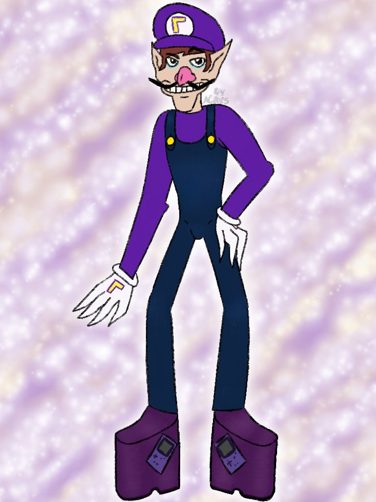 i really felt a need to put waluigi in the purple ones so here you go, did not add the tassels but just imagine its under his pants