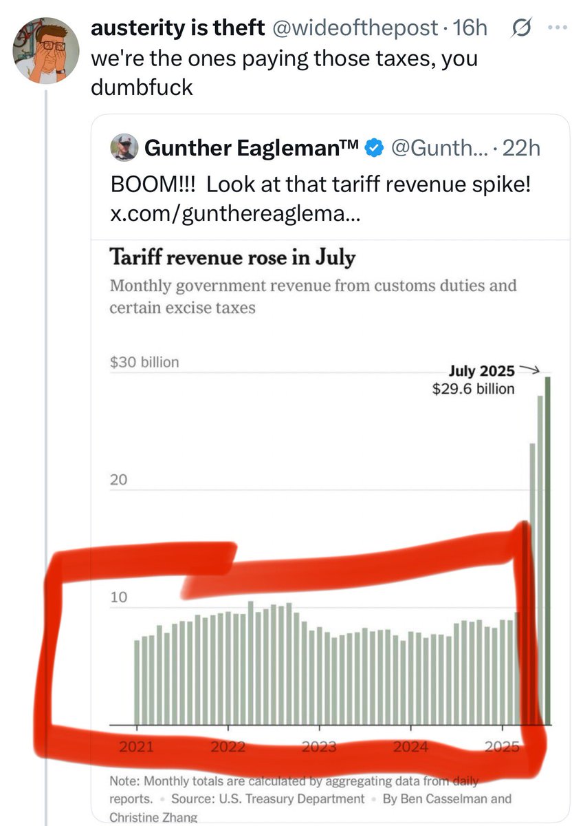 ๐บ๐ธ AMERICA FIRST ๐บ๐ธ (@reconna1ssance) on Twitter photo Hey crybaby <a href="/wideofthepost/">austerity is theft</a> kindly show me a previous post of yours where you spent time demanding that all of these โtaxesโ shown here be removed while calling other people dumbfucks.
Hint: You never did, dumbfuck. Hey crybaby <a href="/wideofthepost/">austerity is theft</a> kindly show me a previous post of yours where you spent time demanding that all of these โtaxesโ shown here be removed while calling other people dumbfucks.
Hint: You never did, dumbfuck.