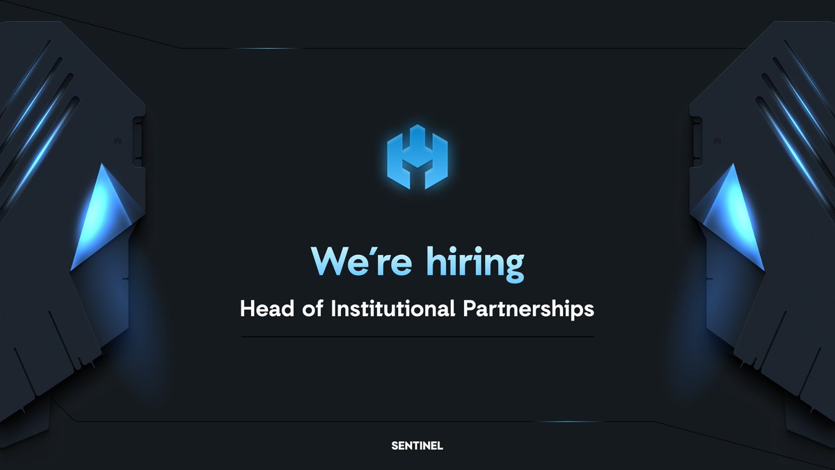 Sentinel Stake (@sentinelstake) on Twitter photo We're Hiring: Head of Institutional Partnerships.
If you're driven, strategic, and experienced working with institutional capital or crypto custodians, let's talk.
Apply below ⤵️ We're Hiring: Head of Institutional Partnerships.
If you're driven, strategic, and experienced working with institutional capital or crypto custodians, let's talk.
Apply below ⤵️
