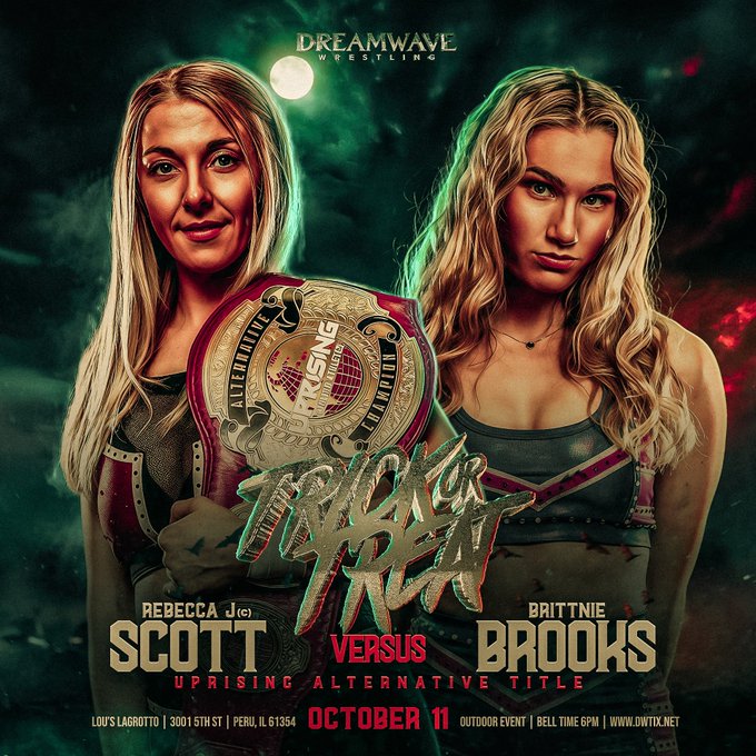 Le meilleur du catch (@mondeducatch) on Twitter photo Match confirmé pour #DWTrick <a href="/DWWrestling/">Dreamwave Wrestling</a> :
"The First Class Badass" Rebecca J. Scott, <a href="/rebeccajscott_/">RJS🖤</a> défendra son titre <a href="/UprisingWomen_/">Uprising: Women Athletes</a> Alternative contre "The Center of Attention" <a href="/BrittnieBrooks/">brittnie brooks</a> .
#ProWrestling #WrestlingFan Match confirmé pour #DWTrick <a href="/DWWrestling/">Dreamwave Wrestling</a> :
"The First Class Badass" Rebecca J. Scott, <a href="/rebeccajscott_/">RJS🖤</a> défendra son titre <a href="/UprisingWomen_/">Uprising: Women Athletes</a> Alternative contre "The Center of Attention" <a href="/BrittnieBrooks/">brittnie brooks</a> .
#ProWrestling #WrestlingFan