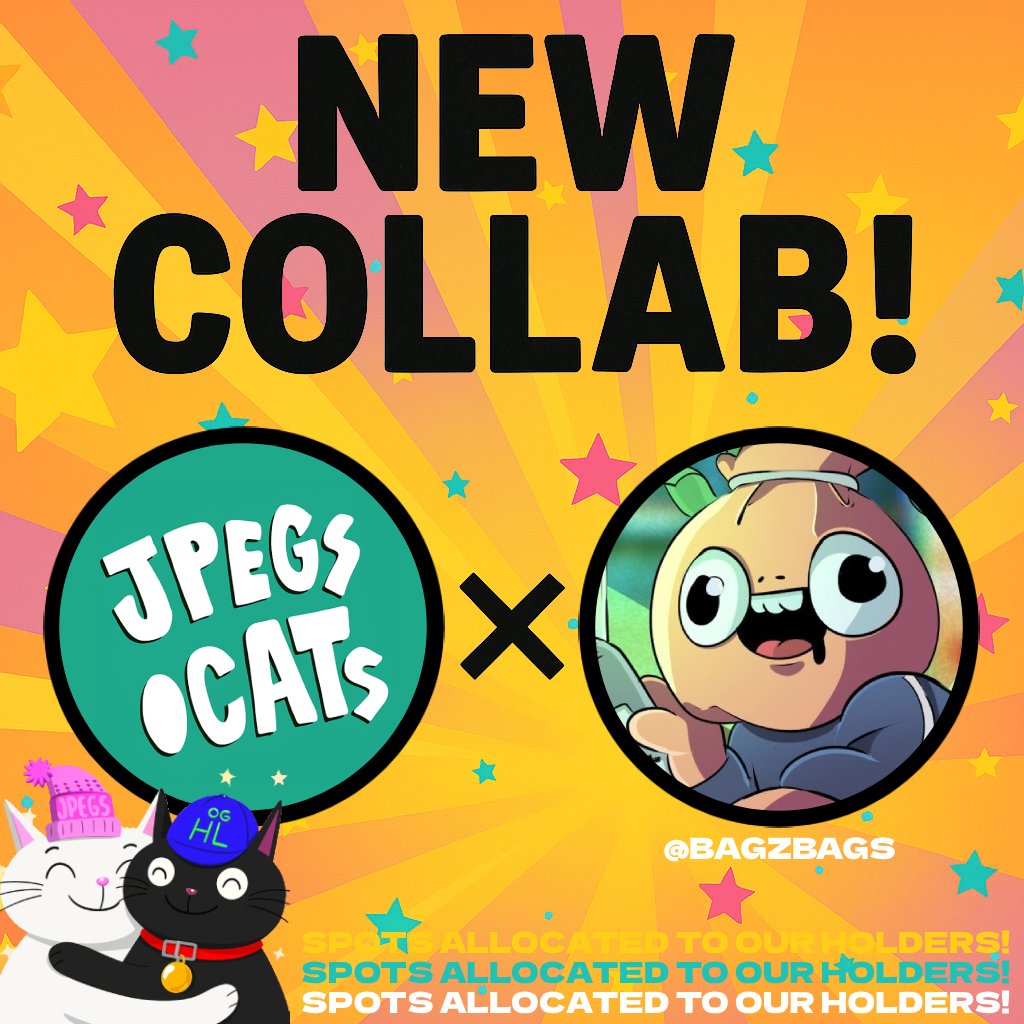 jpegs.cats (@jpegsdotcats) on Twitter photo NEW COLLAB! ๐ผ
jpegs.cats x <a href="/BagzBags/">Bagz | DM for Collabs</a>
Giving out 3X WL SPOTS on this post.
Like, RT and Drop your SOL address.
More spots allocated to our holders in the Cat Crib!
Join our Discord to participate in more! ๐ฝ NEW COLLAB! ๐ผ
jpegs.cats x <a href="/BagzBags/">Bagz | DM for Collabs</a>
Giving out 3X WL SPOTS on this post.
Like, RT and Drop your SOL address.
More spots allocated to our holders in the Cat Crib!
Join our Discord to participate in more! ๐ฝ
