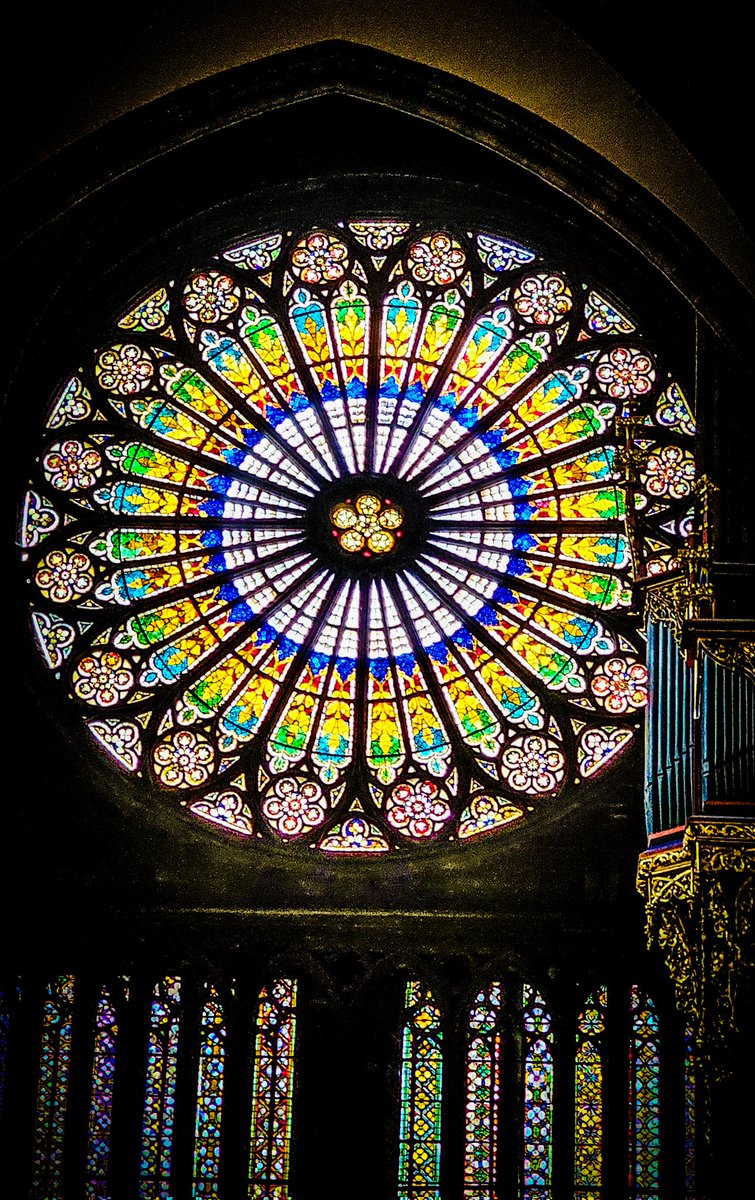 Rose window of Strasbourg Notre Dame Cathedral.