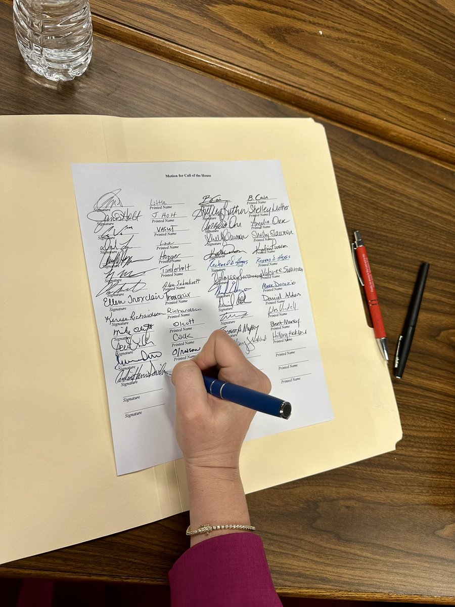 Proud to sign the motion to put a call on the house. The call will allow for issuing warrants for the Democrats who walked off the job to bring them back to work. 

#txlege