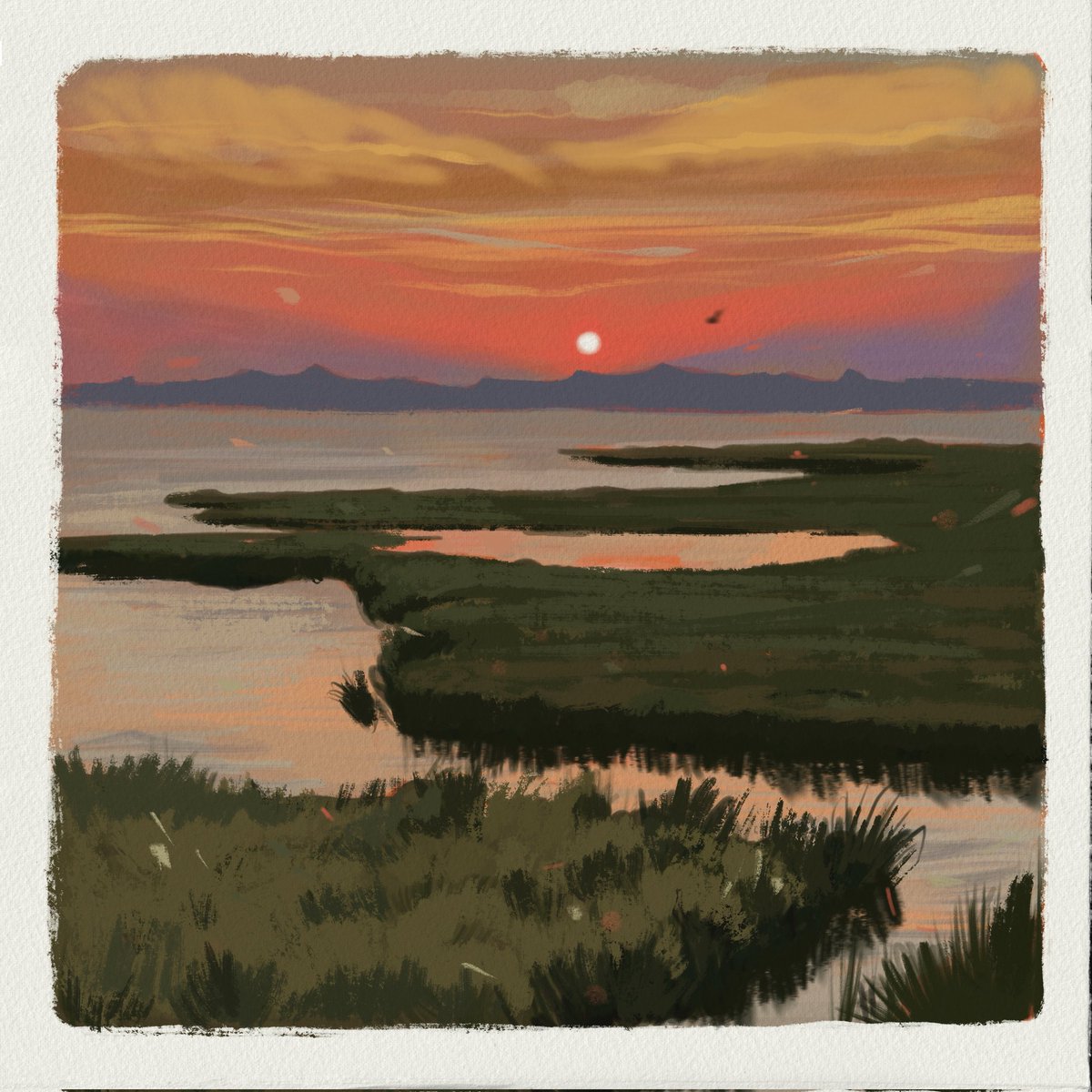 New drop on <a href="/objktcom/">objkt</a> 

"Quiet Sunset"
The sun sinks into the arms of the quiet marsh,
as the earth breathes in the silence of colors.

10/10 Editions
5.5 xtz