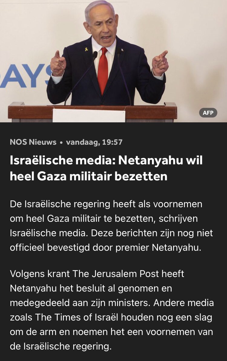 Kan iemand aan de <a href="/NOS/">NOS</a> uitleggen dat Israël de Gazastrook sinds 1967 bezet houdt? En dat die bezetting illegaal is. En dat het klakkeloos overnemen van Israëls talking points leidt tot misinformatie.