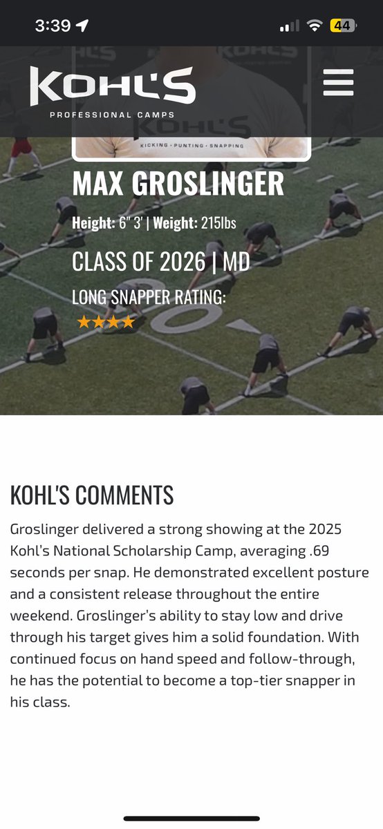 Max Groslinger 26 4 ⭐️LS tweet media