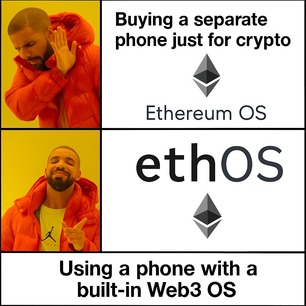 ayilinalin's tweet photo. GM ETHOS
They made an Operating System for Ethereum degens.
Built-in wallet. dApp browser. Full node.
Not just web3—this is the phone.
Check @Ethereum_OS + 👉 https://t.co/TCWUbfOBy6
You don’t install dApps anymore.
You live on-chain. 📱🔥
#Ethereum #ethOS #CryptoPhone #Web3OS https://t.co/UarK7XZXjq