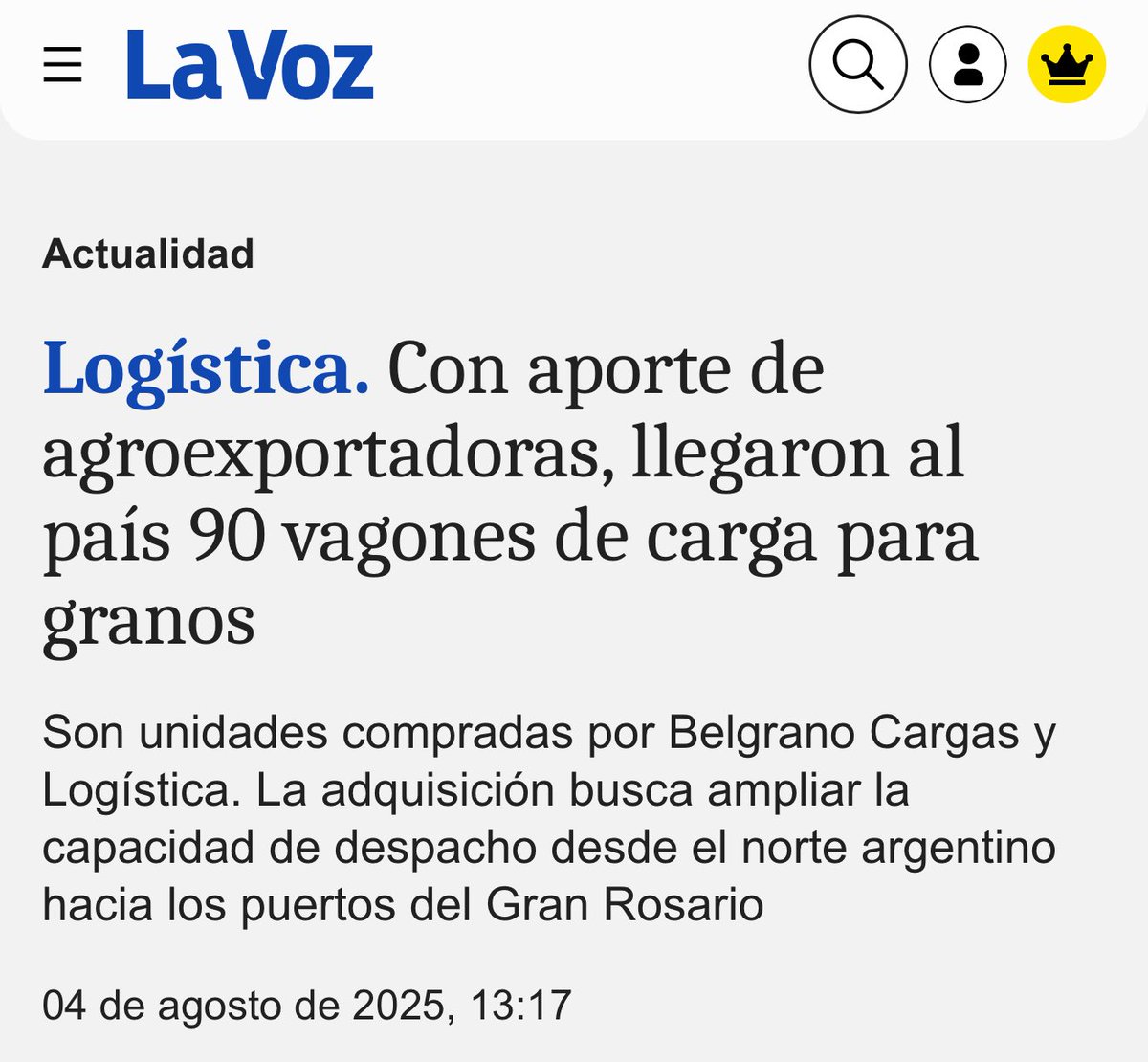 🚂 | Primeros resultados del acuerdo público-privado que cerramos en julio del año pasado desde la Secretaria de Transporte con las empresas cerealeras para ampliar la capacidad logística de los trenes:

✅Compra de 180 vagones 0 kilometro.
✅Adecuación de 45 vagones.