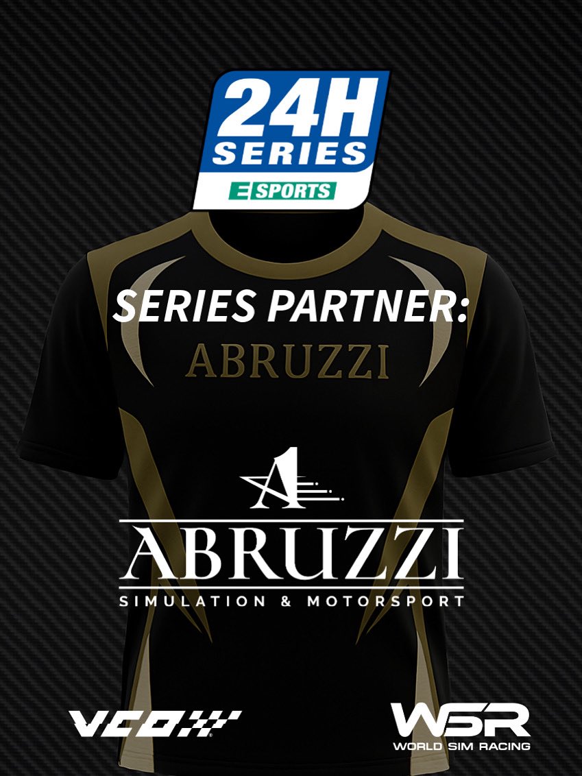 Welcome <a href="/Abruzzionline/">Abruzzi Official</a> as the Official Team Wear Partner of the 24H Series Esports!

To mark this collaboration, Abruzzi is offering 10% off all teamwear with code abruzzi10x24h - website link in bio!

<a href="/vcoesports/">VCO 🕹🏎</a> 
<a href="/24HSERIES/">24H SERIES</a> 

#24HSeriesEsports #24HSeries #abruzzi #iracing #vco