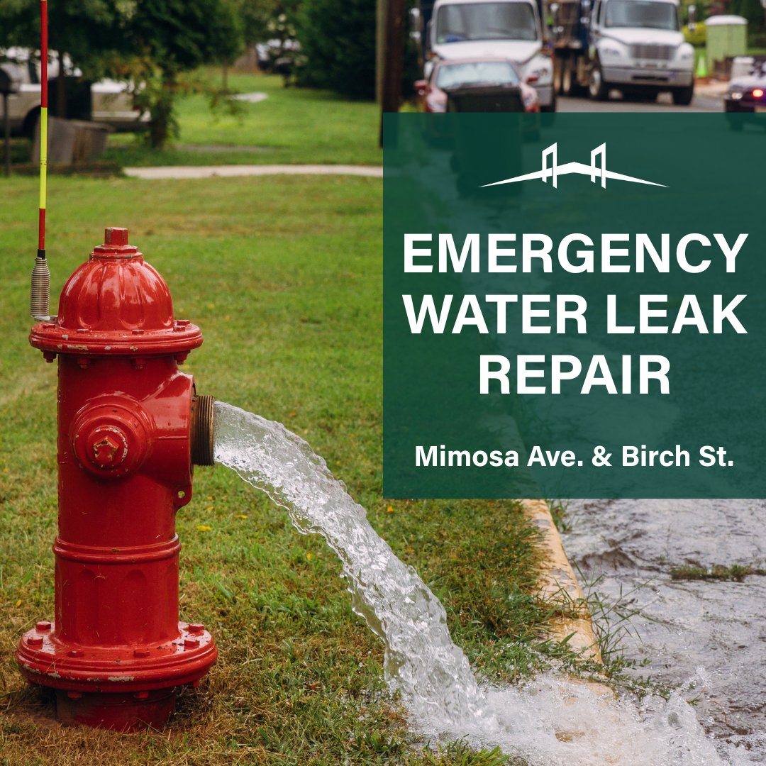 Waterworks has closed the intersection of Mimosa Ave. and Birch St. in Luling for an emergency repair. Residents on Birch from Wanda St. to Mimosa Ave., and on Mimosa from Highway 90 to St. Maria St. may see low water pressure while work is being done.