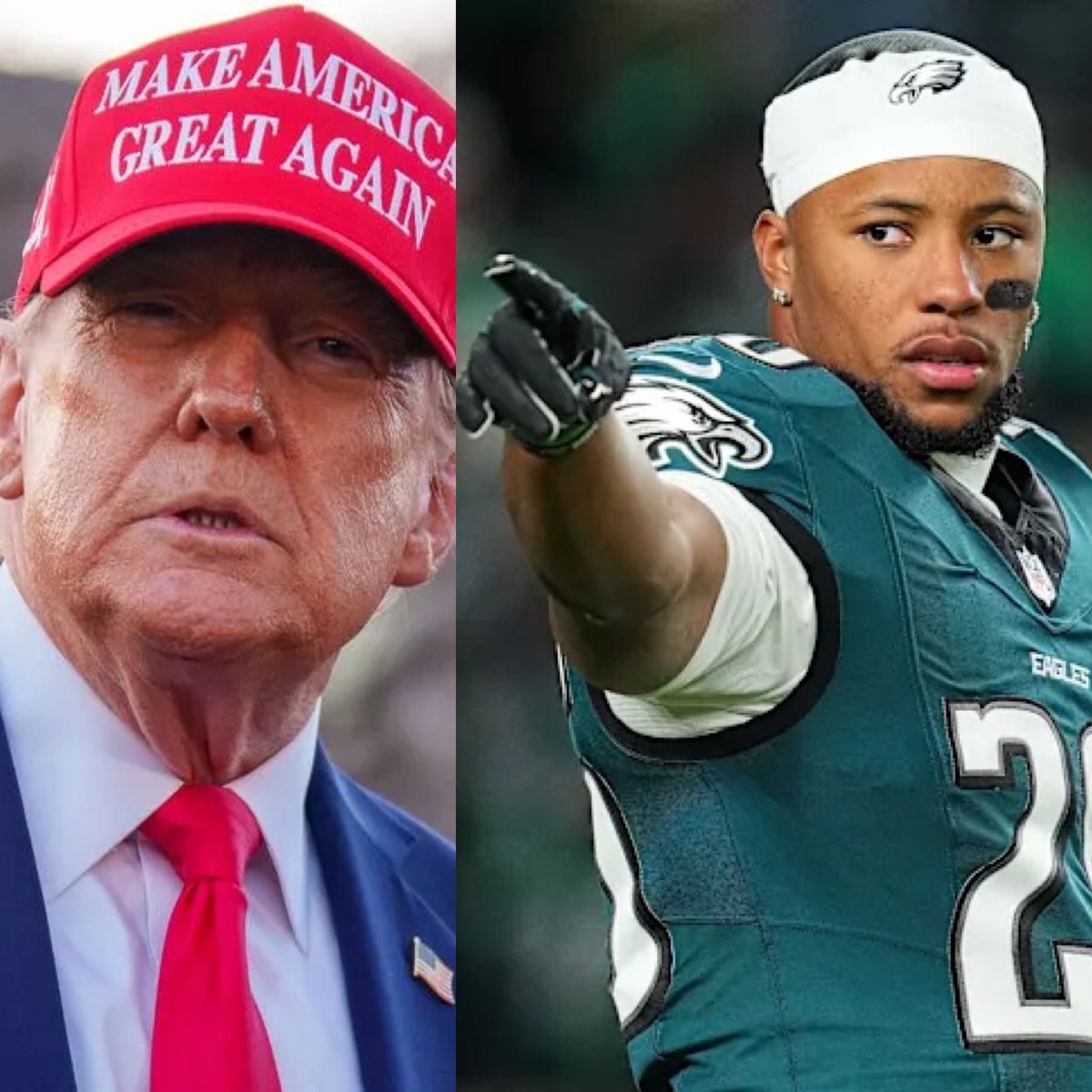 BREAKING: Eagles superstar running back Saquon Barkley humiliates Donald Trump by revealing that he was "shocked" to hear the claim that he’s part of the MAGA council on sports, fitness and nutrition because he rejected the offer.

Trump is so desperate for celebrity support that