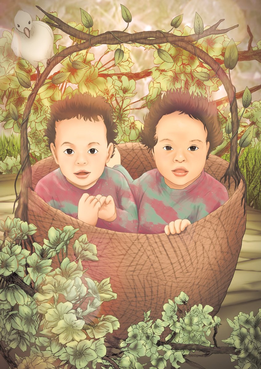 festee_'s tweet image. Created this artwork as a surprise gift for a client.

It was his twin daughters' birthday, and they’re just the cutest—like little angels 😇

So I decided to create something special for them, free of charge.

Sent it over… and he loved it! 😊

What do you think of the art?