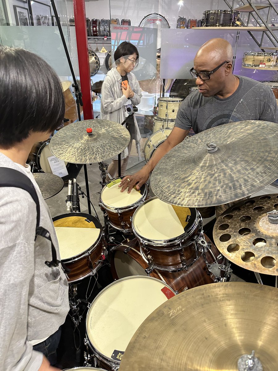 YOYOKA (よよか) (@yoyokadrums) on Twitter photo I had the amazing opportunity to visit Rubix Drums with <a href="/degzy99/">Derrick Mckenzie</a> , the drummer I deeply admire from <a href="/JamiroquaiHQ/">Jamiroquai</a> .
The shop was filled with everything from historically valuable pieces to the latest in drum gear—it was such a fun and exciting experience!
I was thrilled to have I had the amazing opportunity to visit Rubix Drums with <a href="/degzy99/">Derrick Mckenzie</a> , the drummer I deeply admire from <a href="/JamiroquaiHQ/">Jamiroquai</a> .
The shop was filled with everything from historically valuable pieces to the latest in drum gear—it was such a fun and exciting experience!
I was thrilled to have
