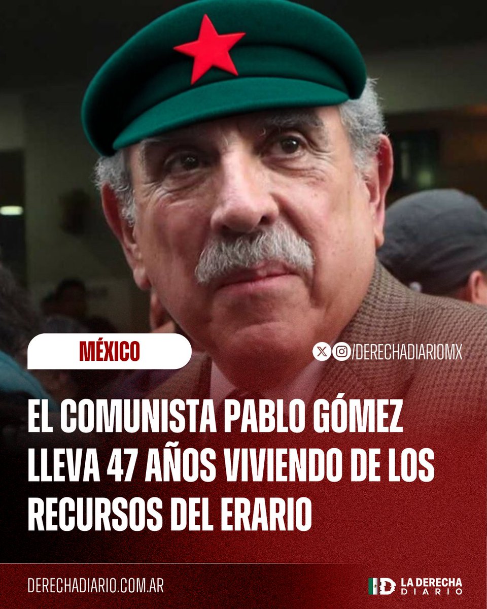 🇲🇽 | Sanguijuela comunista: El encargado de la reforma electoral de Sheinbaum recientemente destituido de la UIF, Pablo Gómez, ha vivido 47 años de los recursos del Estado: El político de izquierda militó 10 años en el Partido Comunista Mexicano, 29 años en el Partido de la