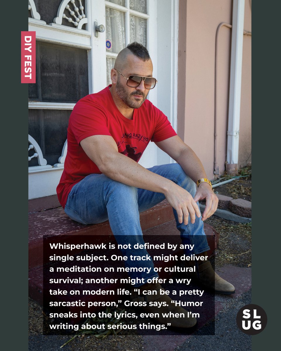 Michael Gross aka @whisperhawkmusic is a musician who writes about his heritage as a member of the Shoshone Nation! Gross approaches writing with both sarcasm and raw emotion. Catch Whisperhawk at SLUG Localized on August 20 at Kilby Court! Plus, read about Whisperhawk here: