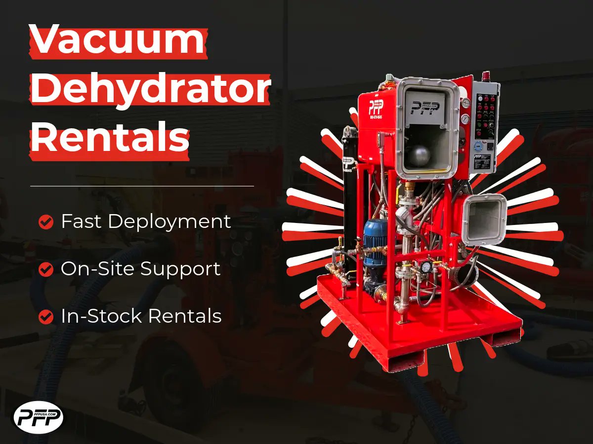 pfpusa's tweet photo. Water contamination in your oil system?

Our vacuum dehydrator rentals are in-stock and ready to ship to your location.

💦 Free Water
💦 Emulsified water
💦 Dissolved Moisture

📞Give us a call at 888-679-6645 to discuss your unique filtration application. https://t.co/sFqaiZqXLE
