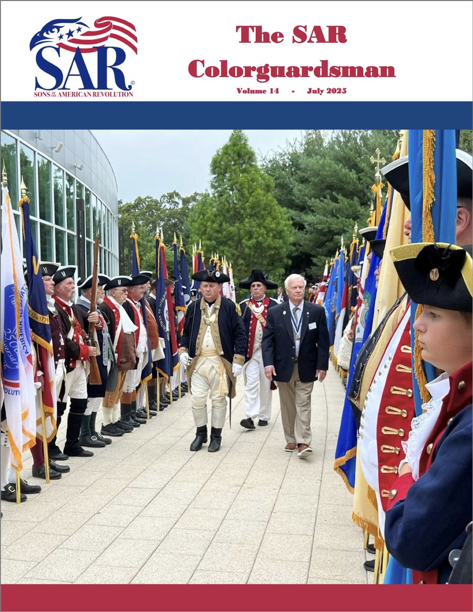 Your Minnesota Society, Sons of the American Revolution Color Guard is on duty as the U.S.A. celebrates 250 years of Liberty!
sar.org/app/uploads/Ju… p.41