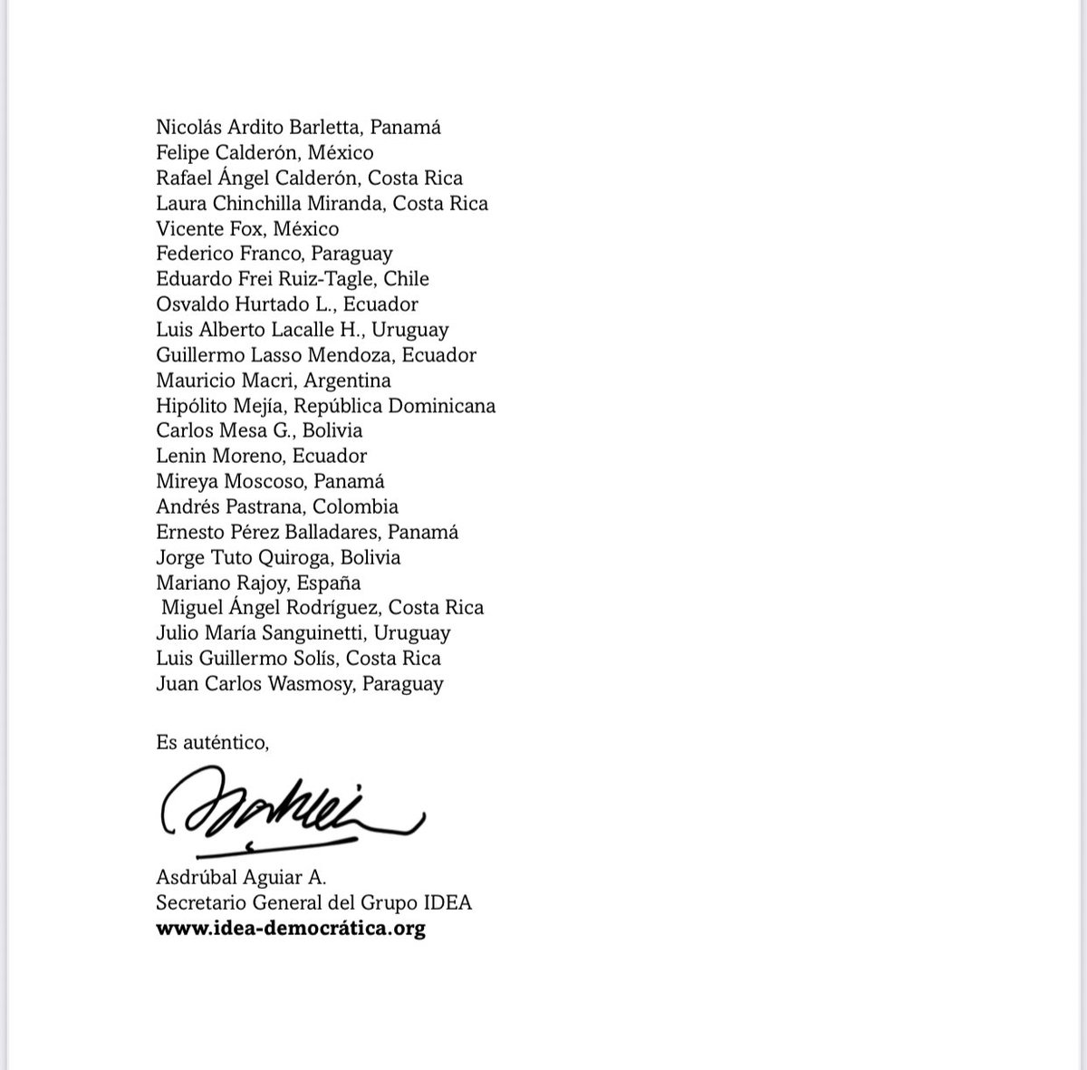 DECLARACIÓN SOBRE LA REELECCIÓN PRESIDENCIAL INDEFINIDA EN #ELSALVADOR.
Los ex jefes de Estado y de Gobierno de la Iniciativa Democrática de España y las
Américas (Grupo IDEA):