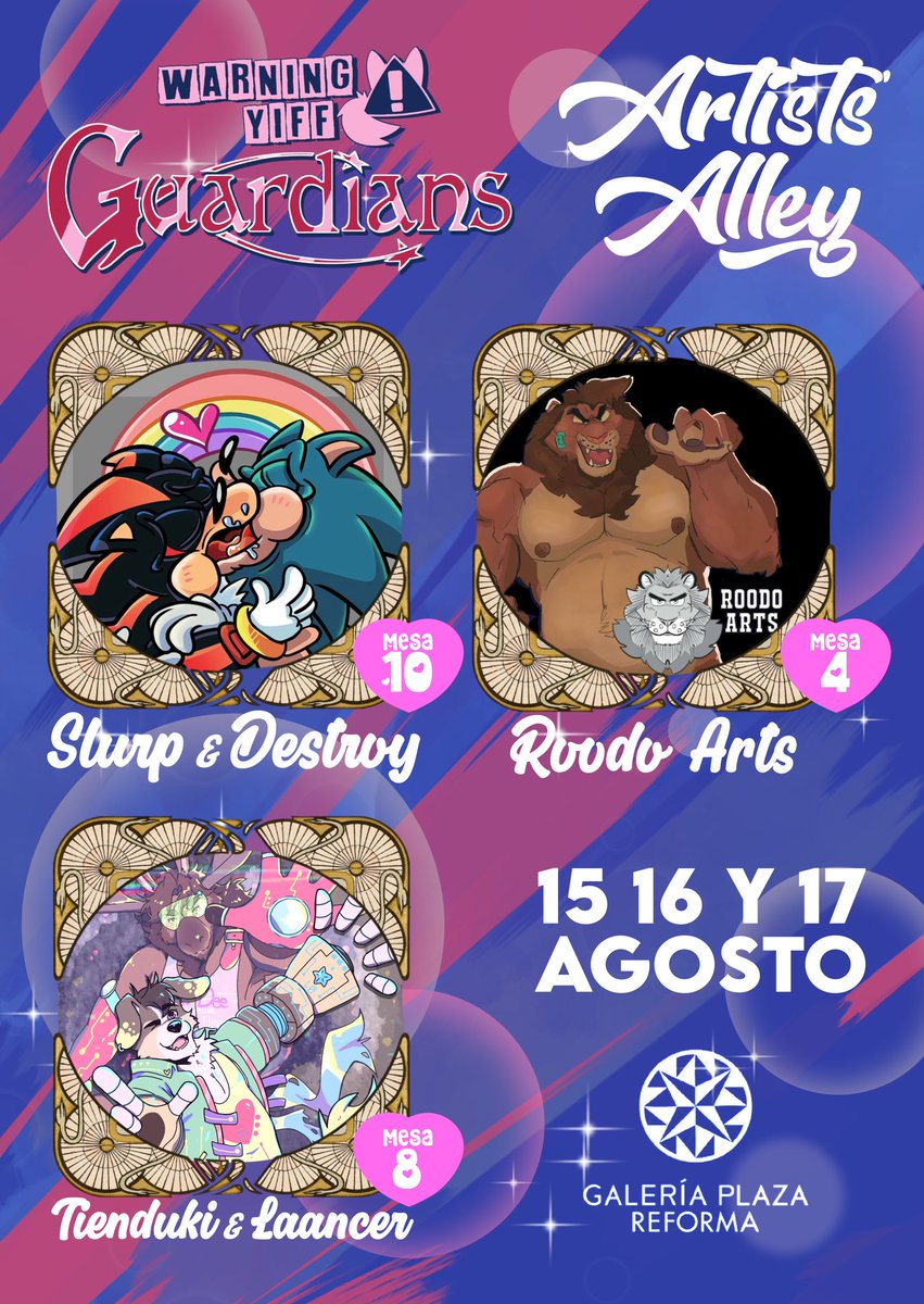 👁️👄👁️ Si hay besos de 3…¡también artistas en combos de 3! 💖 
💦💥<a href="/Jaimonster/">OUT OF SERVICE</a> 
🦁<a href="/roolthelion/">Rudo</a> 
🐶 <a href="/tnduki_bouvier/">Tienduki BubbleDog</a> <a href="/HuuXian/">Huu - Confuror 2025</a> 
puedes adquirir tus boletos en tienda la tienda <a href="/artychikleshop/">ArtyChikle shop</a> en Fan Center Local 323 o en PrideTickets: 👇🏼

pridemxtickets.com/otros/warning-…