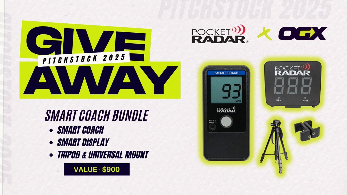 OGX (@ogxsoftball) on Twitter photo 🚨 OGX x Pocket Radar Giveaway 🚨
We’re teaming up with <a href="/PocketRadar/">Pocket Radar</a> to give away a Smart Coach Bundle ($900 value) at Pitchstock 2025!
Every ticket holder (virtual or in-person) is automatically entered. No extra steps. Just show up and grow your pitching knowledge.
Bundle 🚨 OGX x Pocket Radar Giveaway 🚨
We’re teaming up with <a href="/PocketRadar/">Pocket Radar</a> to give away a Smart Coach Bundle ($900 value) at Pitchstock 2025!
Every ticket holder (virtual or in-person) is automatically entered. No extra steps. Just show up and grow your pitching knowledge.
Bundle