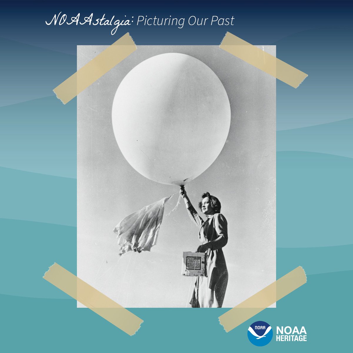 Introducing a new series, NOAAstalgia: Picturing Our Past. Every other week, The NOAA Heritage Program will be sharing photos from NOAA's history.

In this week's photo, a young woman launches a pilot weather balloon. Women's first professional opportunities in meteorology